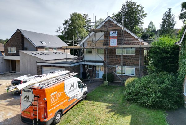 On call work van outside house