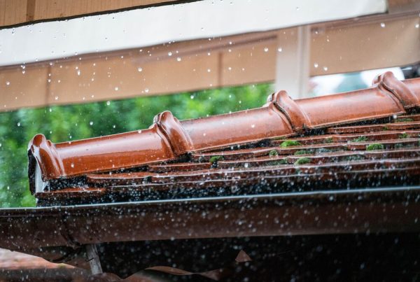 heavy rain hitting roof